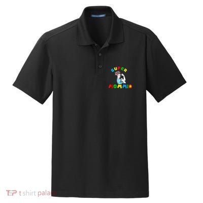 Super Mommio Funny Mommy Mothers Day Dry Zone Grid Polo