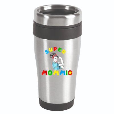Super Mommio Funny Mommy Mothers Day 16oz Travel Tumbler