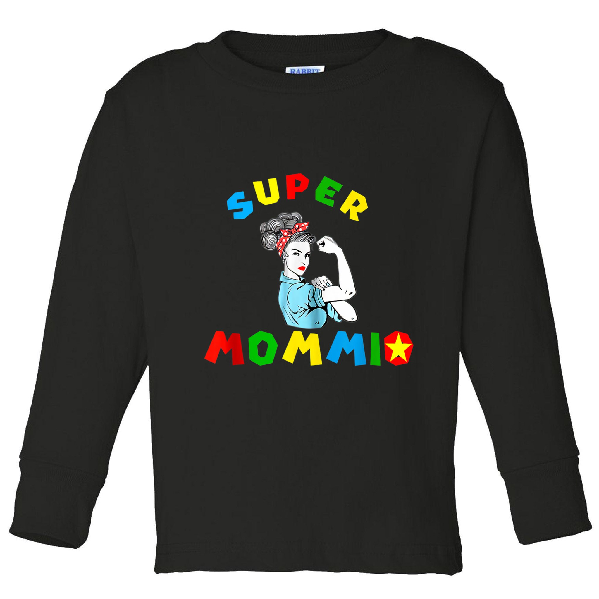 Super Mommio Funny Mommy Mothers Day Toddler Long Sleeve Shirt