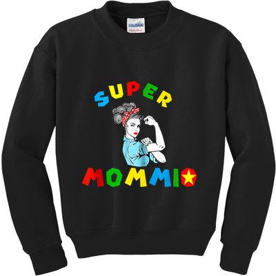 Super Mommio Funny Mommy Mothers Day Kids Sweatshirt