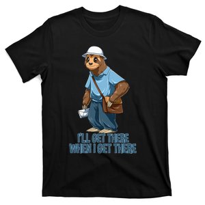 Sloth Mailman Funny And Rude Mailman Postal Worker Gift T-Shirt