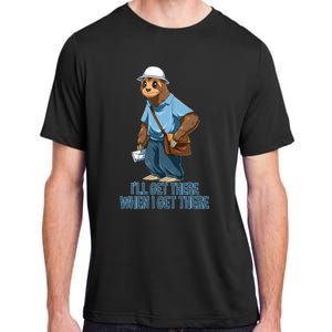 Sloth Mailman Funny And Rude Mailman Postal Worker Gift Adult ChromaSoft Performance T-Shirt