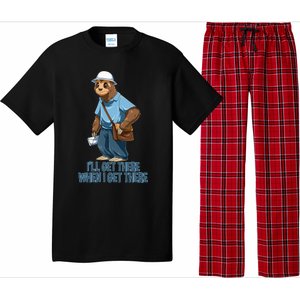 Sloth Mailman Funny And Rude Mailman Postal Worker Gift Pajama Set