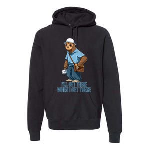 Sloth Mailman Funny And Rude Mailman Postal Worker Gift Premium Hoodie