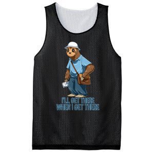 Sloth Mailman Funny And Rude Mailman Postal Worker Gift Mesh Reversible Basketball Jersey Tank