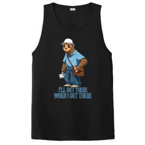 Sloth Mailman Funny And Rude Mailman Postal Worker Gift PosiCharge Competitor Tank