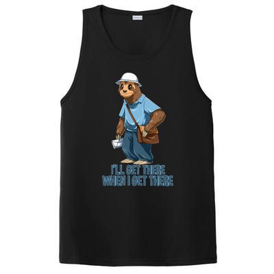 Sloth Mailman Funny And Rude Mailman Postal Worker Gift PosiCharge Competitor Tank