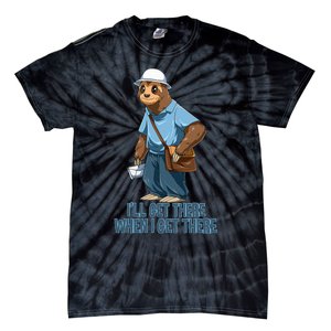 Sloth Mailman Funny And Rude Mailman Postal Worker Gift Tie-Dye T-Shirt