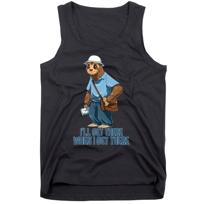 Sloth Mailman Funny And Rude Mailman Postal Worker Gift Tank Top