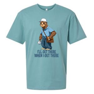 Sloth Mailman Funny And Rude Mailman Postal Worker Gift Sueded Cloud Jersey T-Shirt