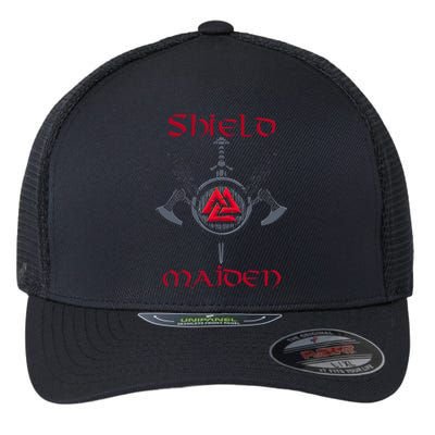 Shield Maiden Female Viking Warrior Strong Woman Flexfit Unipanel Trucker Cap