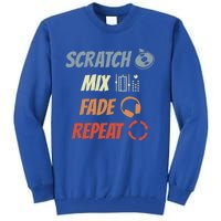 Scratch Mix Fade Repeat Disc Jockey Dj Gift Tall Sweatshirt