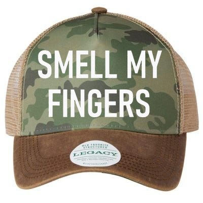 Smell My Fingers Funny Jokes Sarcastic Legacy Tie Dye Trucker Hat