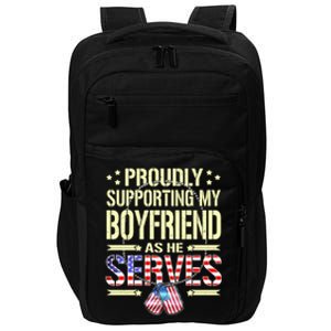 Support My Friend As He Serves Proud Army Friend Gift Impact Tech Backpack