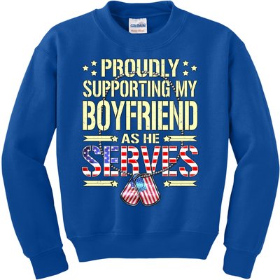 Support My Friend As He Serves Proud Army Friend Gift Kids Sweatshirt