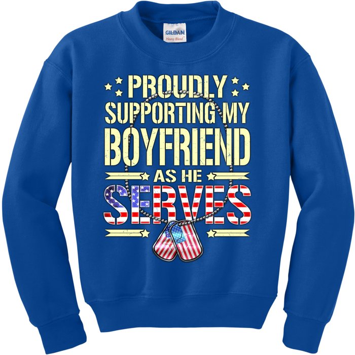 Support My Friend As He Serves Proud Army Friend Gift Kids Sweatshirt