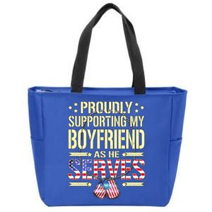 Support My Friend As He Serves Proud Army Friend Gift Zip Tote Bag