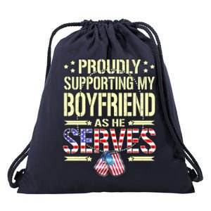 Support My Friend As He Serves Proud Army Friend Gift Drawstring Bag