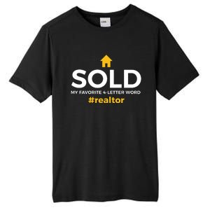 Sold My Favorite 4 Letter Word #Realtor Funny Novelty Tall Fusion ChromaSoft Performance T-Shirt