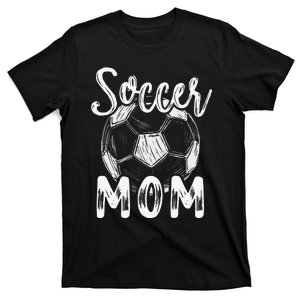 Soccer Mom For  Family Matching Team Player Soccer Ball T-Shirt