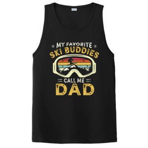 Skiing My Favorite Ski Buddies Call Me Dad Fathers Day Cute Gift PosiCharge Competitor Tank