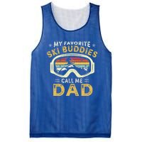 Skiing My Favorite Ski Buddies Call Me Dad Fathers Day Cute Gift Mesh Reversible Basketball Jersey Tank