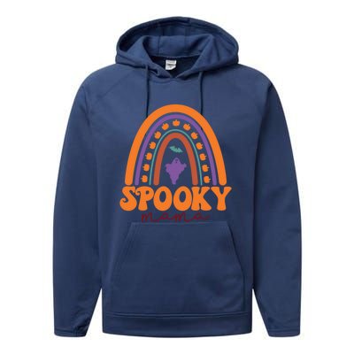 Spooky Mama Funny Halloween Mom Mother Mommy Gift Performance Fleece Hoodie