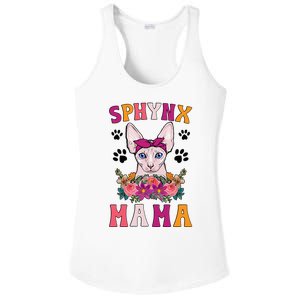 Sphynx Mama Flowers Sphynx Owner Sphynx Cat Mom Sphynx Ladies PosiCharge Competitor Racerback Tank