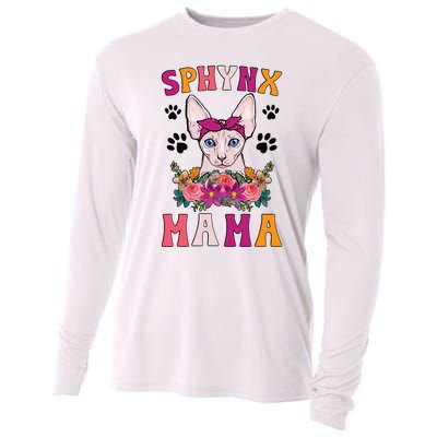 Sphynx Mama Flowers Sphynx Owner Sphynx Cat Mom Sphynx Cooling Performance Long Sleeve Crew