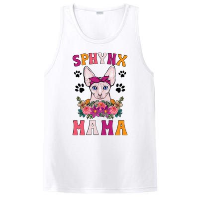 Sphynx Mama Flowers Sphynx Owner Sphynx Cat Mom Sphynx PosiCharge Competitor Tank