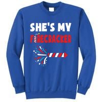 Shes My Firecracker Meaningful Gift 4th Of July Matching Couples Cute Gift Sweatshirt