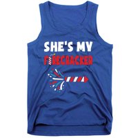 Shes My Firecracker Meaningful Gift 4th Of July Matching Couples Cute Gift Tank Top