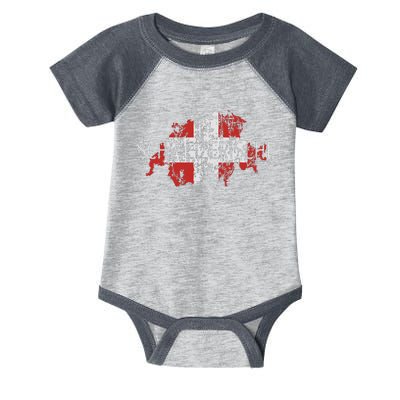 Switzerland Map Flag Souvenir Distressed Schweizerische Infant Baby Jersey Bodysuit