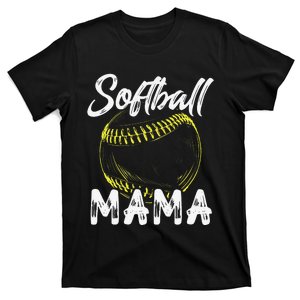 Softball Mama For  Family Matching Players Mothers Day T-Shirt