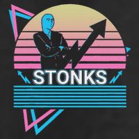Stonks Meme Funny Stock Trader Trade Retro Knit Cap Winter Beanie
