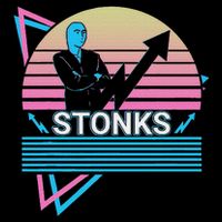 Stonks Meme Funny Stock Trader Trade Retro 16 in Basic Backpack
