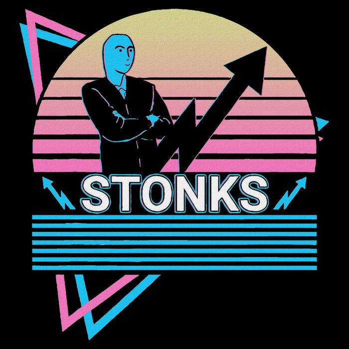 Stonks Meme Funny Stock Trader Trade Retro 16 in Basic Backpack