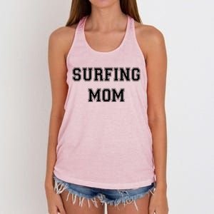 Surfing Mom Funny Surfer Gift Surf Surfing Surfer Mom Gift Women's Knotted Racerback Tank