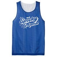 Spooky Mama Funny Witch Mom Halloween Retro Groovy Mesh Reversible Basketball Jersey Tank