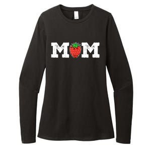 Strawberry Mom Fruit Lover Fruitarian Mother's Day Berry Womens CVC Long Sleeve Shirt