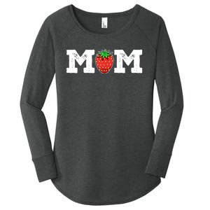 Strawberry Mom Fruit Lover Fruitarian Mother's Day Berry Women's Perfect Tri Tunic Long Sleeve Shirt