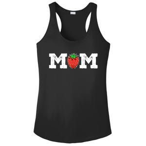 Strawberry Mom Fruit Lover Fruitarian Mother's Day Berry Ladies PosiCharge Competitor Racerback Tank