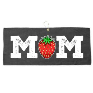 Strawberry Mom Fruit Lover Fruitarian Mother's Day Berry Large Microfiber Waffle Golf Towel