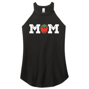 Strawberry Mom Fruit Lover Fruitarian Mother's Day Berry Women's Perfect Tri Rocker Tank