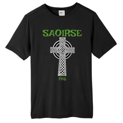 Saoirse meaning Freedom Irish Republican With Celtic Cross Tall Fusion ChromaSoft Performance T-Shirt