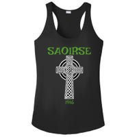 Saoirse meaning Freedom Irish Republican With Celtic Cross Ladies PosiCharge Competitor Racerback Tank