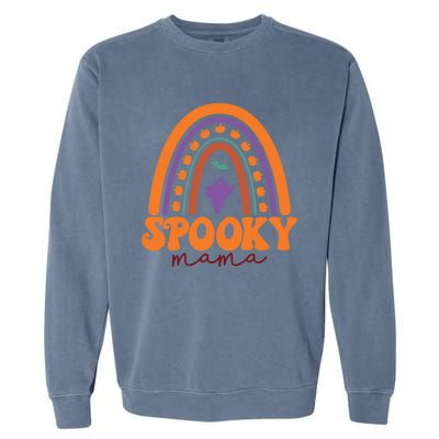 Spooky Mama Funny Halloween Mom Mother Mommy Funny Gift Garment-Dyed Sweatshirt