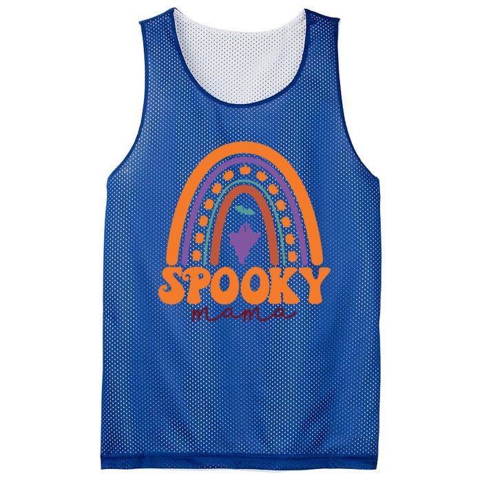 Spooky Mama Funny Halloween Mom Mother Mommy Funny Gift Mesh Reversible Basketball Jersey Tank