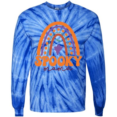 Spooky Mama Funny Halloween Mom Mother Mommy Funny Gift Tie-Dye Long Sleeve Shirt