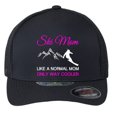 Ski Mom Funny Skiing Mama Mother Winter Sport Lover Gift Great Gift Flexfit Unipanel Trucker Cap